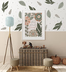 Watercolor Foliage and Leaves - Fabric Nursery Wall Art Decals