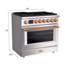 36” Freestanding Gas Range with 6 Sealed Burners Cooktop, Natural Gas/LP Convertible