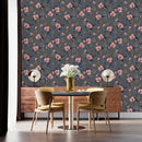 Fashionable Pink Flowers Wallpaper Vogue