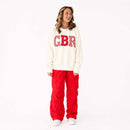 GBR Patchwork Sewn Appliqué Ivory Licensed Women's Crewneck Sweatshirt | Multiple Sizes | H.Flynn Designs