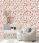 Elegant Pink Flowers Wallpaper Chic