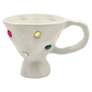Gemstone setting ceramic breakfast mug 3-pack kitchen decor