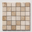 Geneve, Rome Blend Tumbled 2x2 Marble Mosaics 12x12