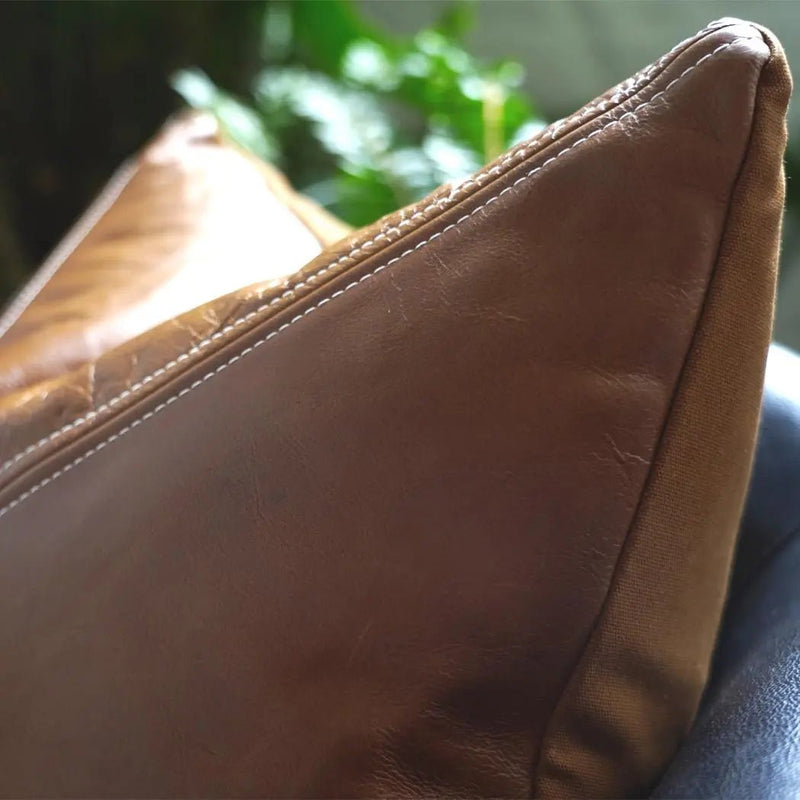 Classic Leather Throw Pillows