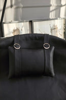 Genuine Leather Round Hanging Chair closeup view