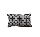 Geometric black & cream jacquard pillow cover set – living room