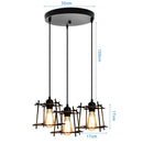 Geometric black decorbites iron 3-light chandelier pendant kitchen