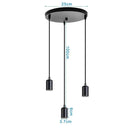 Geometric black decorbites iron 3-light chandelier pendant kitchen
