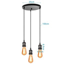 Geometric black decorbites iron 3-light chandelier pendant kitchen