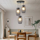 Geometric black decorbites iron 3-light chandelier pendant kitchen