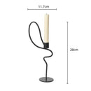 Geometric black metal candlestick candelabrum dining room centerpiece
