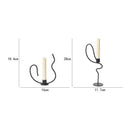 Geometric black metal candlestick candelabrum dining room centerpiece