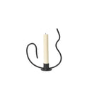 Geometric black metal candlestick candelabrum dining room centerpiece