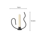 Geometric black metal candlestick candelabrum dining room centerpiece