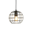 Geometric black metal chandelier kitchen wireframe pendant light