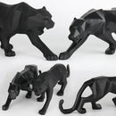 DecorBites™ Black Panther Resin Geometric Statue Decor Ornament