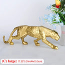 DecorBites™ Black Panther Resin Geometric Statue Decor Ornament