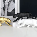 DecorBites™ Black Panther Resin Geometric Statue Decor Ornament