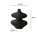 Geometric black & white ceramic vase set living room decor
