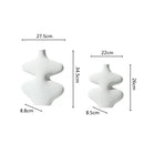 Geometric black & white ceramic vase set living room decor