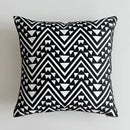 DecorBites™ Black White Embroidered Cushion Cover 45x45cm Sofa Bed Chair Home Decor