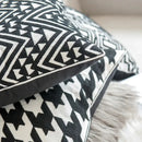 DecorBites™ Black White Embroidered Cushion Cover 45x45cm Sofa Bed Chair Home Decor