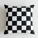 DecorBites™ Black White Embroidered Cushion Cover 45x45cm Sofa Bed Chair Home Decor