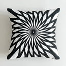 DecorBites™ Black White Embroidered Cushion Cover 45x45cm Sofa Bed Chair Home Decor