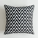 DecorBites™ Black White Embroidered Cushion Cover 45x45cm Sofa Bed Chair Home Decor
