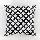 DecorBites™ Black White Embroidered Cushion Cover 45x45cm Sofa Bed Chair Home Decor