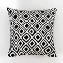 DecorBites™ Black White Embroidered Cushion Cover 45x45cm Sofa Bed Chair Home Decor