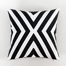 DecorBites™ Black White Embroidered Cushion Cover 45x45cm Sofa Bed Chair Home Decor