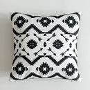 DecorBites™ Black White Embroidered Cushion Cover 45x45cm Sofa Bed Chair Home Decor