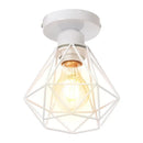 Geometric black & white iron frame pendant chandelier dining room