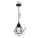 Geometric black & white iron frame pendant chandelier dining room