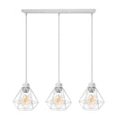 Geometric black & white iron frame pendant chandelier dining room