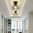 Geometric black & white iron frame pendant chandelier dining room
