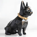 Geometric blue french bulldog coin bank bedroom decor