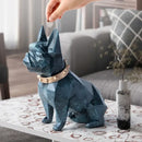 Geometric blue french bulldog coin bank bedroom decor