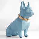 Geometric blue french bulldog coin bank bedroom decor