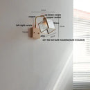 Geometric blue glass and brass led wall light dining room sconce