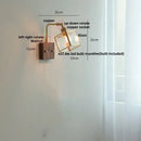 Geometric blue glass and brass led wall light dining room sconce