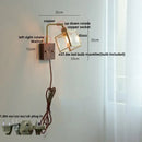 Geometric blue glass and brass led wall light dining room sconce