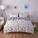 Geometric blue & white king size duvet set bedroom bedding