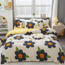 Geometric blue & white king size duvet set bedroom bedding