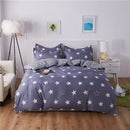Geometric blue & white king size duvet set bedroom bedding