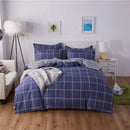 Geometric blue & white king size duvet set bedroom bedding