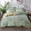 Geometric blue & white king size duvet set bedroom bedding