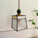 Geometric brass and clear glass led pendant light dining room