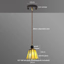 Geometric brass and clear glass led pendant light dining room